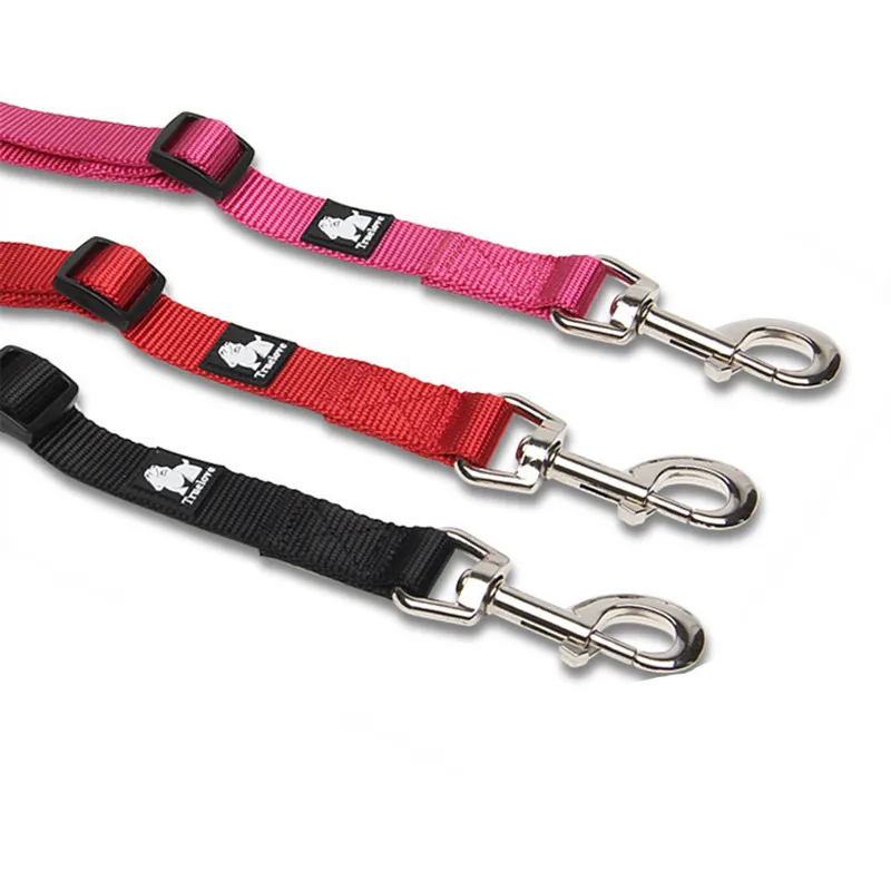 Нейлоновый Регулируемый двойной поводок для домашних животных из нержавеющей стали прогулок на открытом