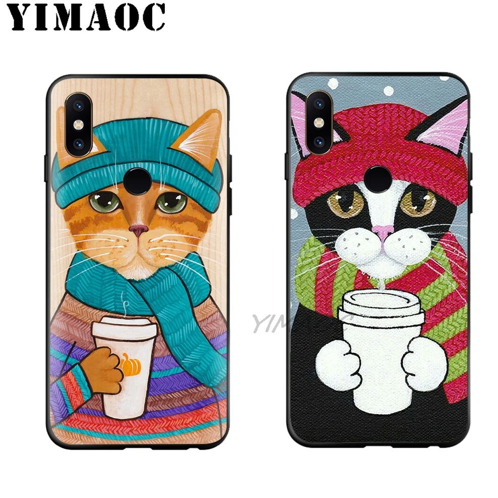 YIMAOC Cat And Coffee Pig Soft Case for Xiaomi Mi 9 9T 8 SE 6 MAX 3 A1 A2 Lite MIA1 MIA2 A3 CC9E CC9 Pro |