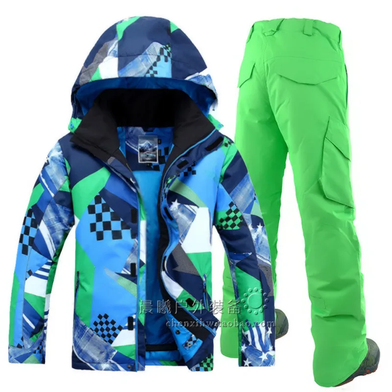 

NEW GSOU SOW NKorean waterproof windproof male ski suit Double board single board outdoor sport ski suit SKI JACKET AND PANT
