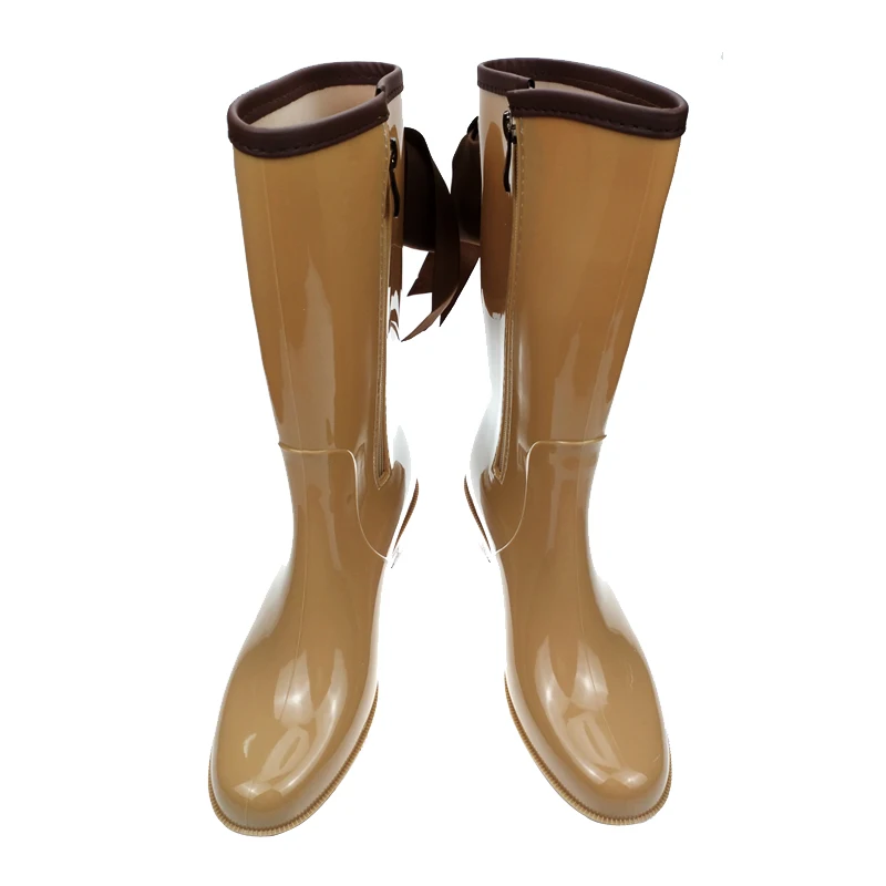 Новое поступление модные женские резиновые сапоги 4 стиля до середины икры обувь