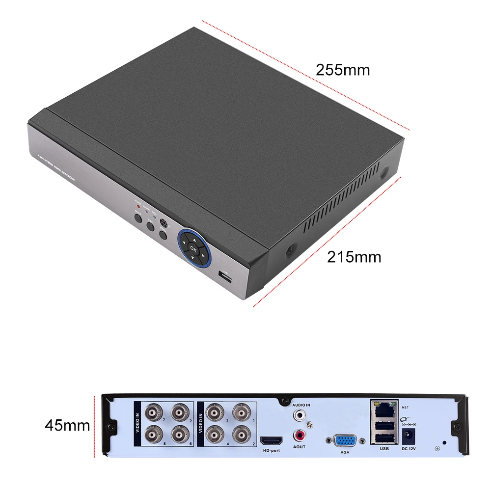 AHDM DVR 4/8/16 канальный AHDNH CCTV AHD Гибридный DVR/1080 P NVR 4в1 видеорегистратор для камеры IP