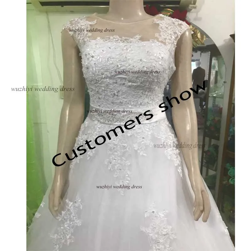 Wuzhiyi vestidos de noiva китайские свадебные платья с аппликацией винтажные кружевные свадебные платья бальное платье свадебное платье robe de mariag