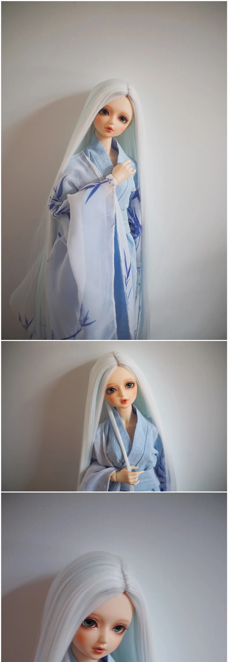 BJD SD древний костюм парики Дворцовый стиль синий ПАИК-каре для 1/3 BJD 1/4 Bjd кукла волос