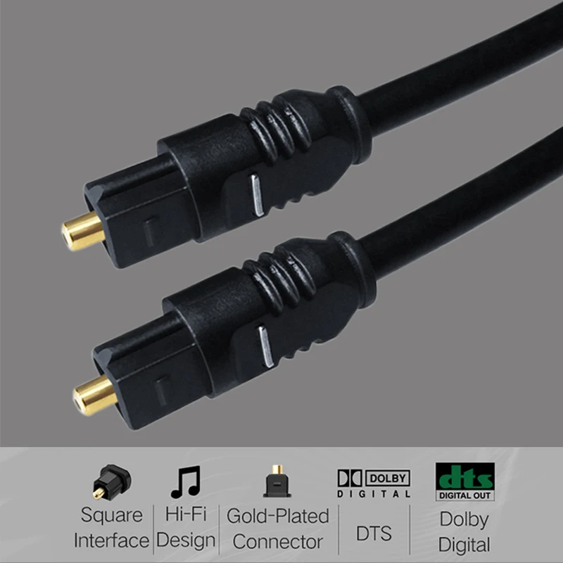 Прочный цифровой оптический аудиокабель Toslink позолоченный SPDIF MD DVD для Xbox 360 Blu ray 1