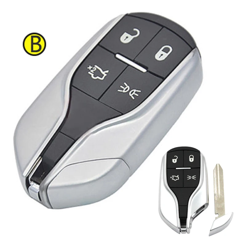 KEYECU для Maserati Ghibli Quattroporte FCC ID: M3N 7393490 замена 4 кнопки умный пульт дистанционного
