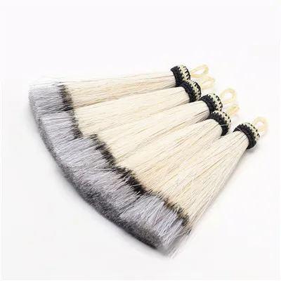 GUFEATHER L101/10 см кисточка из конского волоса/Кисточка/ювелирные аксессуары/ручная работа/изготовление украшений/цветной скользкий кулон/украшения - Цвет: L10111