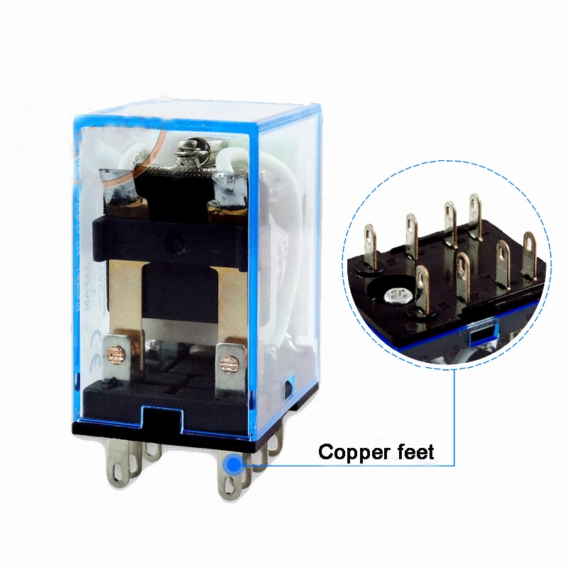 Бесплатная доставка 10 шт. 2NO 2NC электроманетическое реле MY2NJ 24V DC катушка миниатюрное реле заменить HH52P/JZX-22F(D)/22 8PIN 3A реле питания