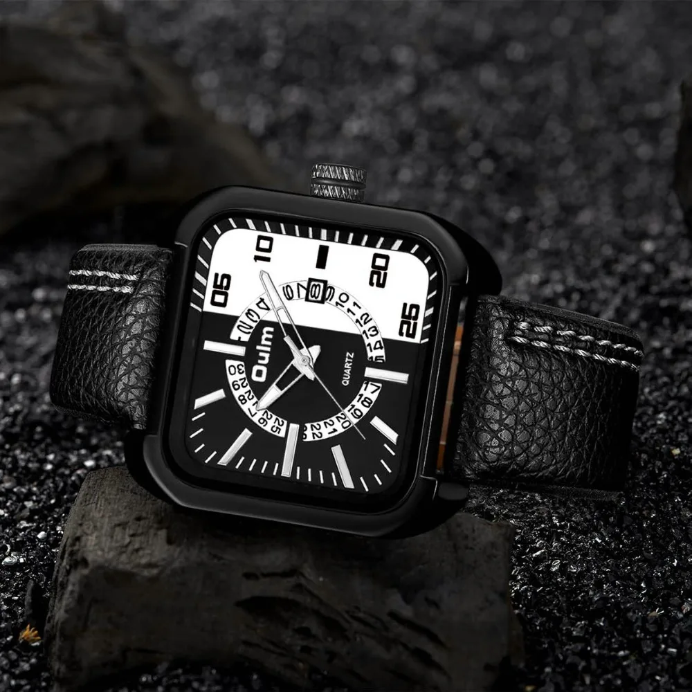 OULM Модные Спортивные Мужские кварцевые наручные часы Водонепроницаемый