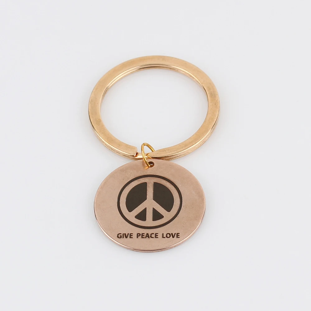 Винтажный брелок с надписью GIVE PEACE LOVE модный мужской и женский кошелек сумка