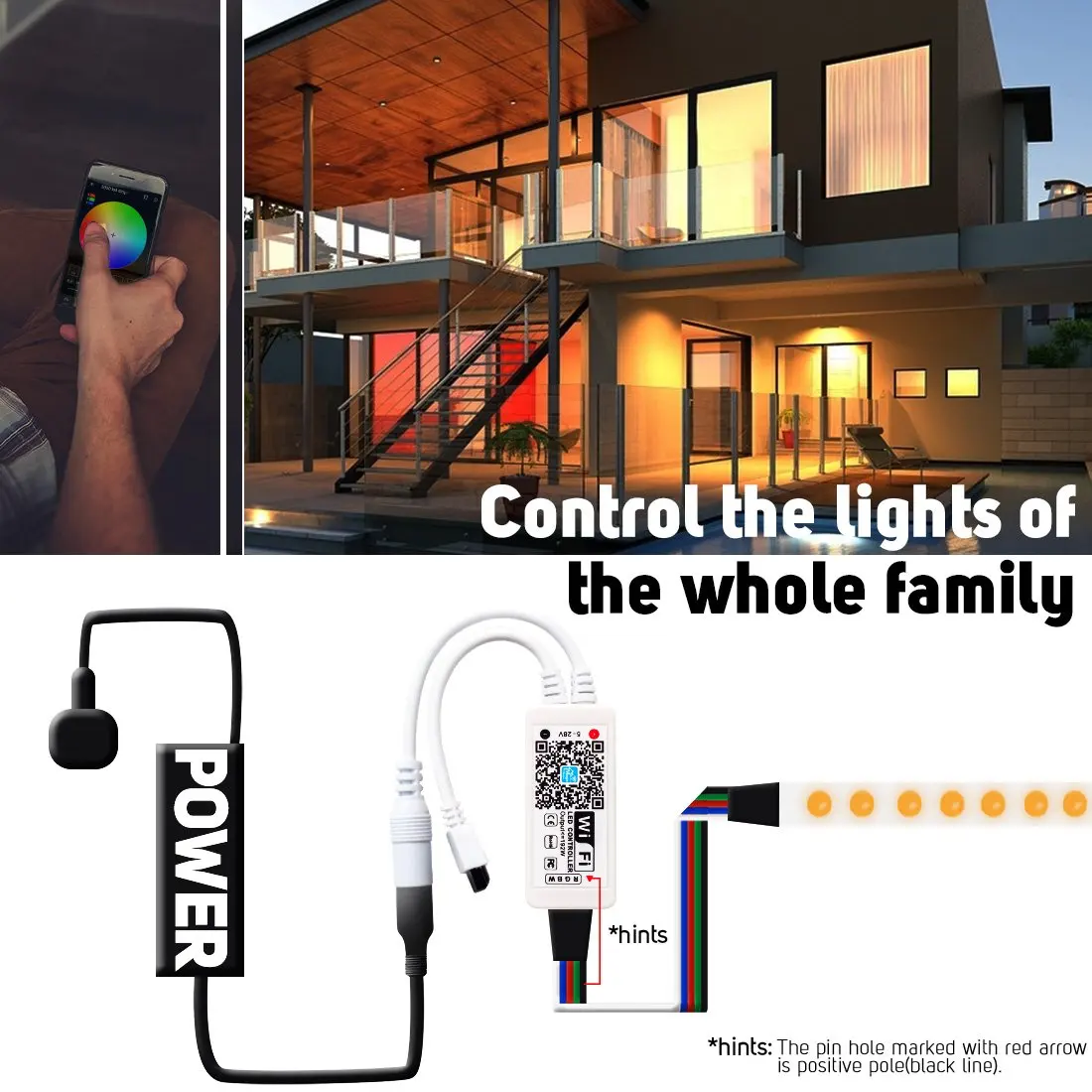 Светодиодная лента с поддержкой Wi Fi и Bluetooth|Контролеры RGB| |