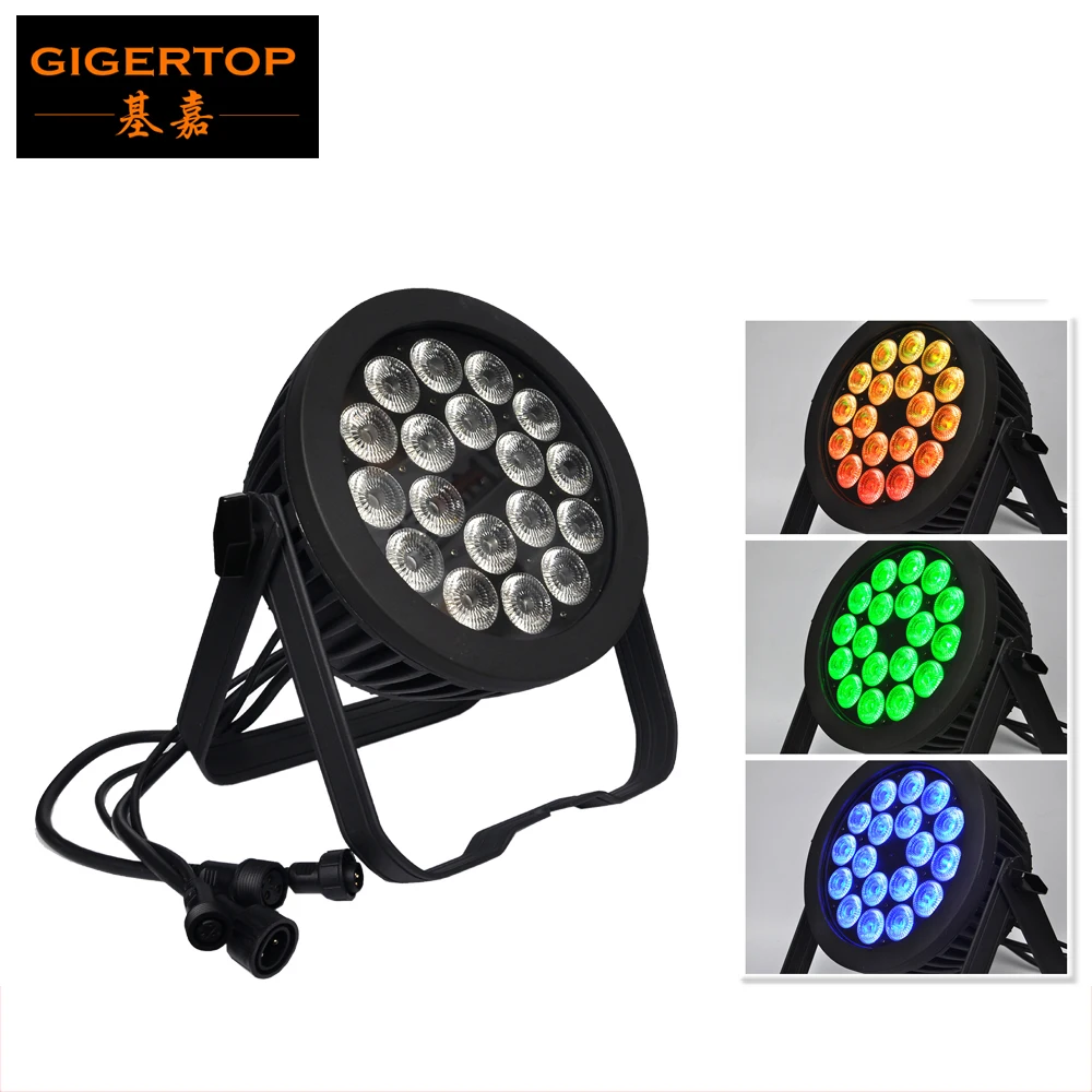 TIPTOP TP P103B 18x18 Вт RGBWAP 6IN1 водонепроницаемый IP65 Led Par Светильник Алюминиевый Чехол для