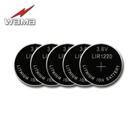 5pcslot wama lir1220 3 6v genuine rechargeable coin cell new lithium ion button battery factory price replace cr1220