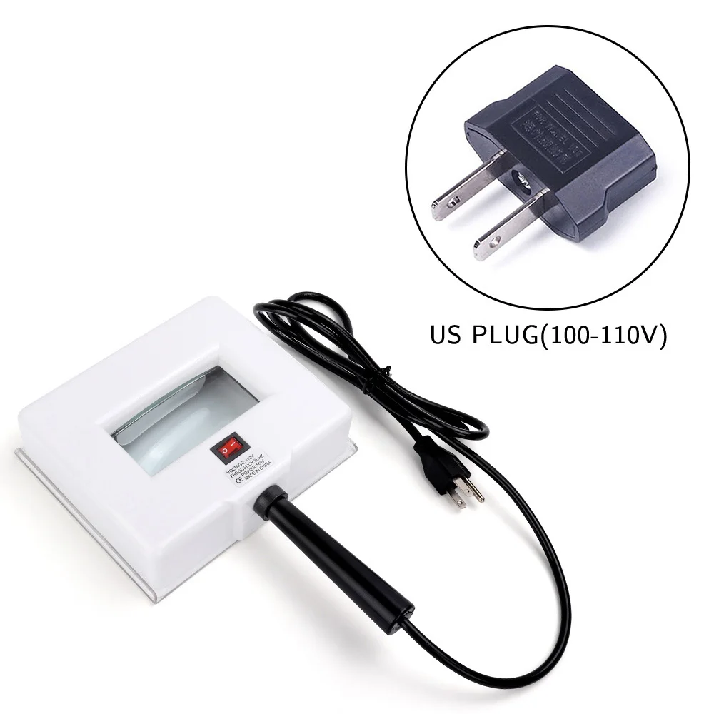 US Plug Портативный 220 V-240 V лампа Вуда анализатор кожи УФ увеличительное мульти-функциональный лицевой спа салон Pro Красота уход за кожей - Цвет: US Plug