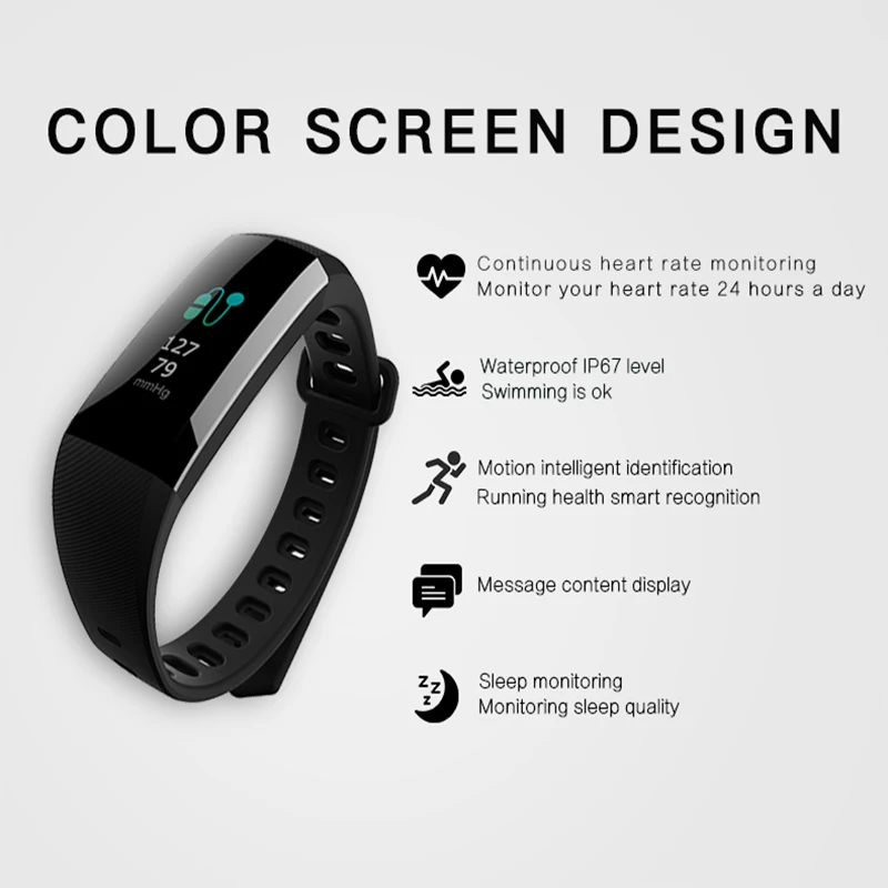 Оригинальный Смарт браслет Tezer 100% R19 для мужчин и женщин смарт с монитором