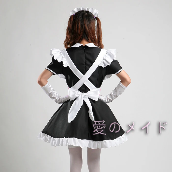 

Japanese Hot Anime Cosplay Costume Restaurant Maid Housewife Cosplay Costume Cloth Lolita Dress Free Shipping