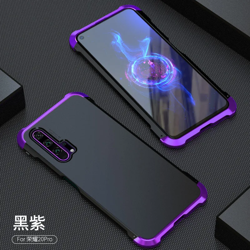 Противоударный металлический чехол-бампер для телефона huawei Honor 20 Honor20, матовая жесткая задняя крышка из поликарбоната, чехол-броня для huawei Honor 20
