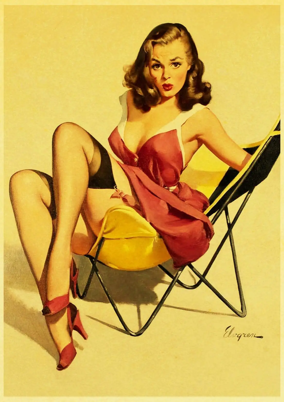 Винтажные постеры Pin up Girl принты настенная живопись высокое качество Декор