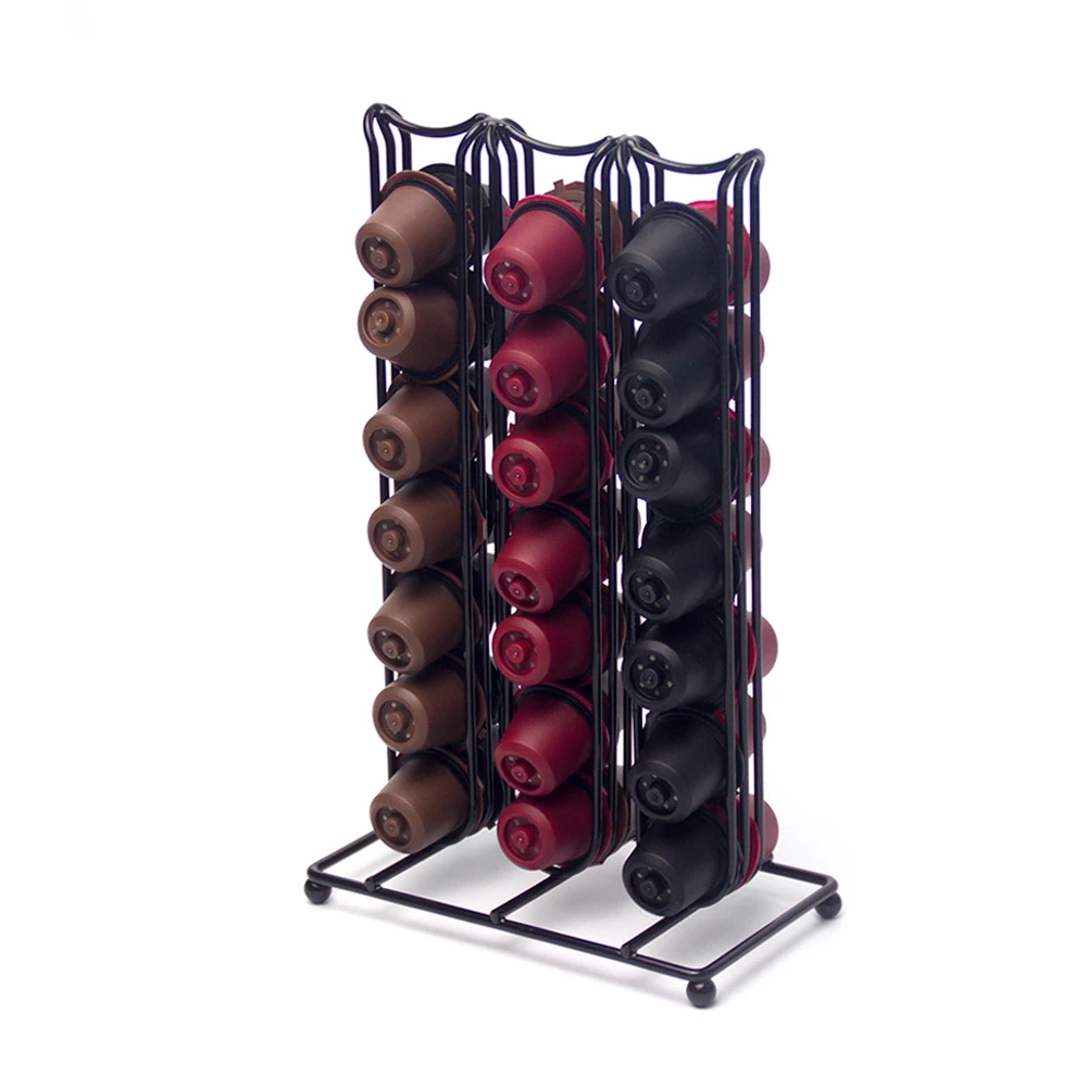 1 шт. подставка для кофейных капсул стойка для капсул для Nespresso 42 капсул черная пластиковая обработка распылением