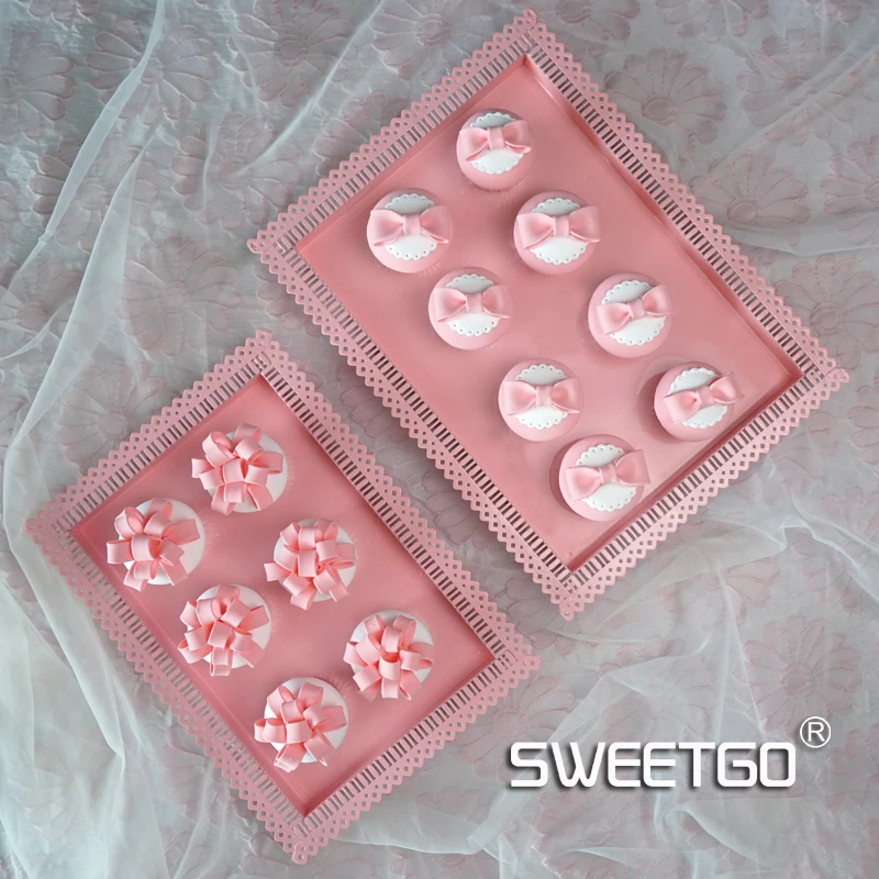 Из кружева торт диск прямоугольник кованого железа Закуски Блюдо Свадьба