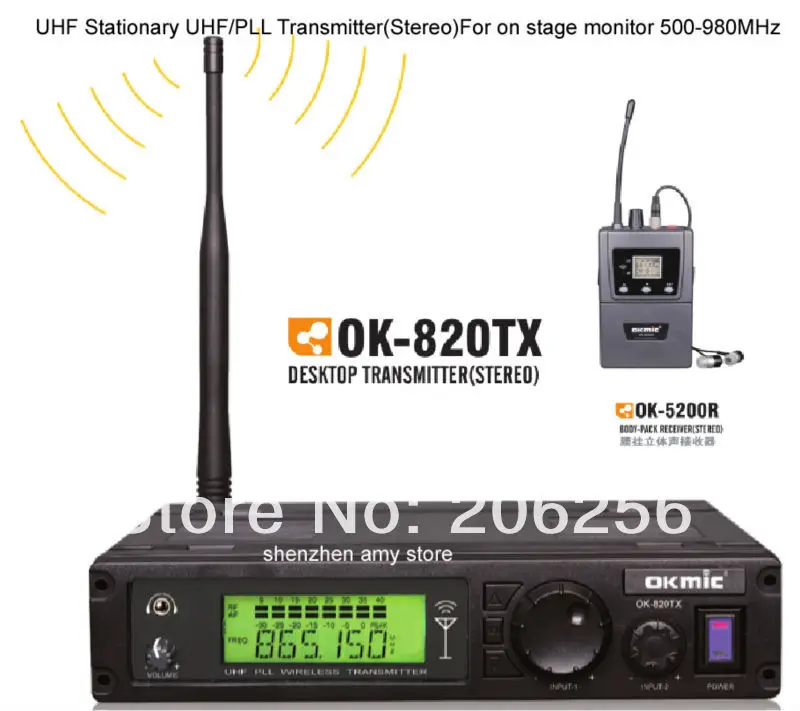 OK 820TX передатчик 5200R корпус приемник беспроводная система ушных мониторов