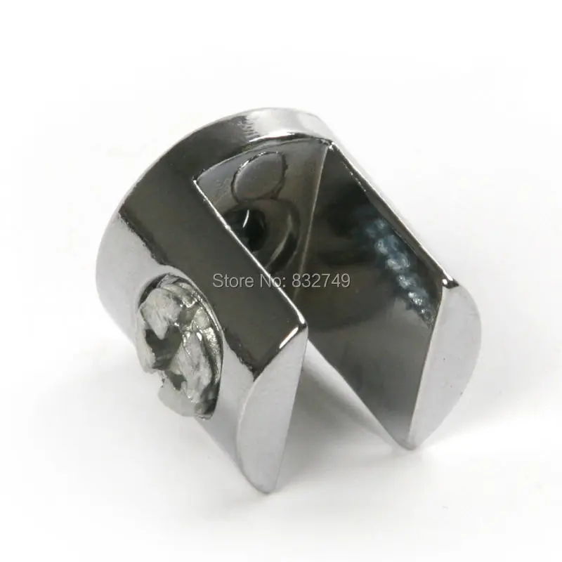 4 шт./лот стекло из цинкового сплава зажим кронштейн хромированный Блестящий для