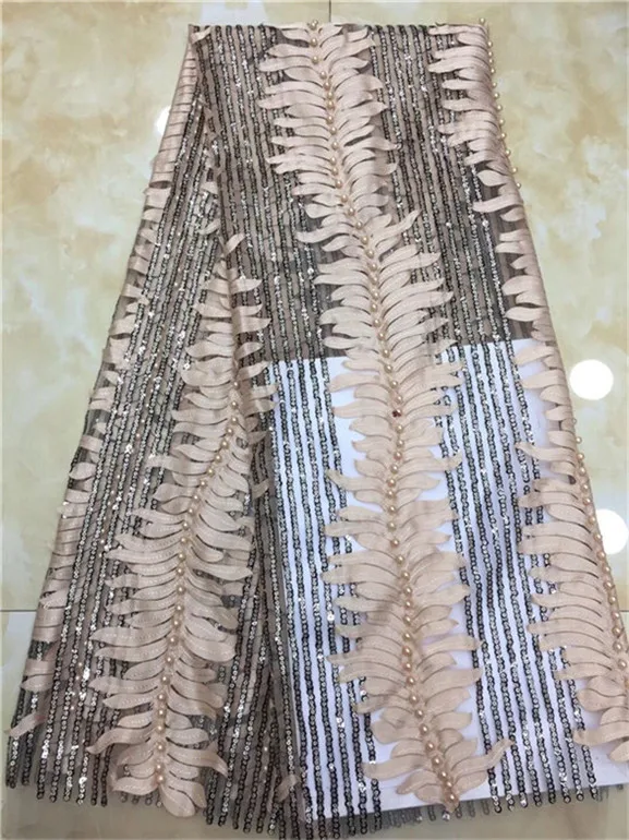 Африканская кружевная ткань вышитая в нигерийском стиле для невесты высокое