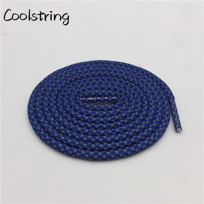 250 Blue-3M Coolstring выделить 3 м круглые шнурки отражающие Цветной обуви строка Прохладный светло-фиолетовые кружевные индивидуальная безопасность легко галстуком-бабочкой модная обжимной - Цвет: 250 Blue-3M