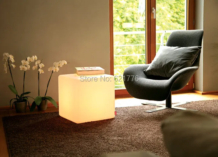 Waterproof 30CM LED Stool square cube luminous Led Furniture Chair light for home/bar/cafe house/nightclub/party decorative | Лампы и