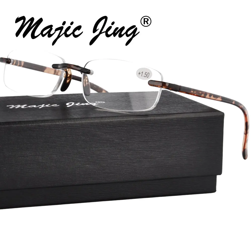 Пластиковые очки для чтения без оправы Magic Jing ультралегкие рецептурные