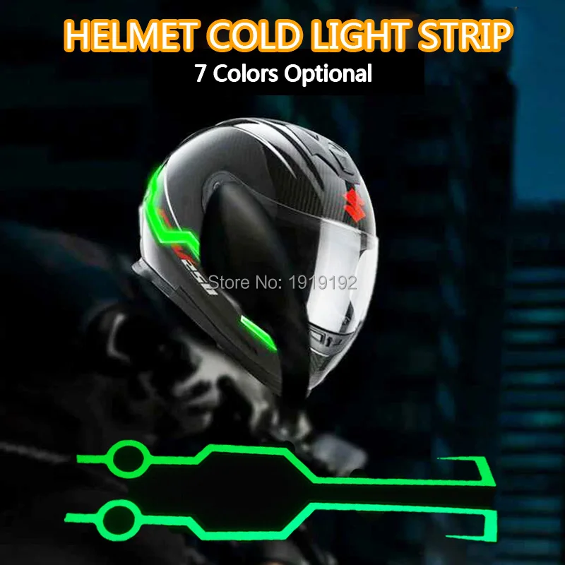 

LED Motorcycle Helmet Flashing Strip Night Riding Signal LED Strip Light Waterproof Durable Helmet Kit Nightclub Party DIY Decor