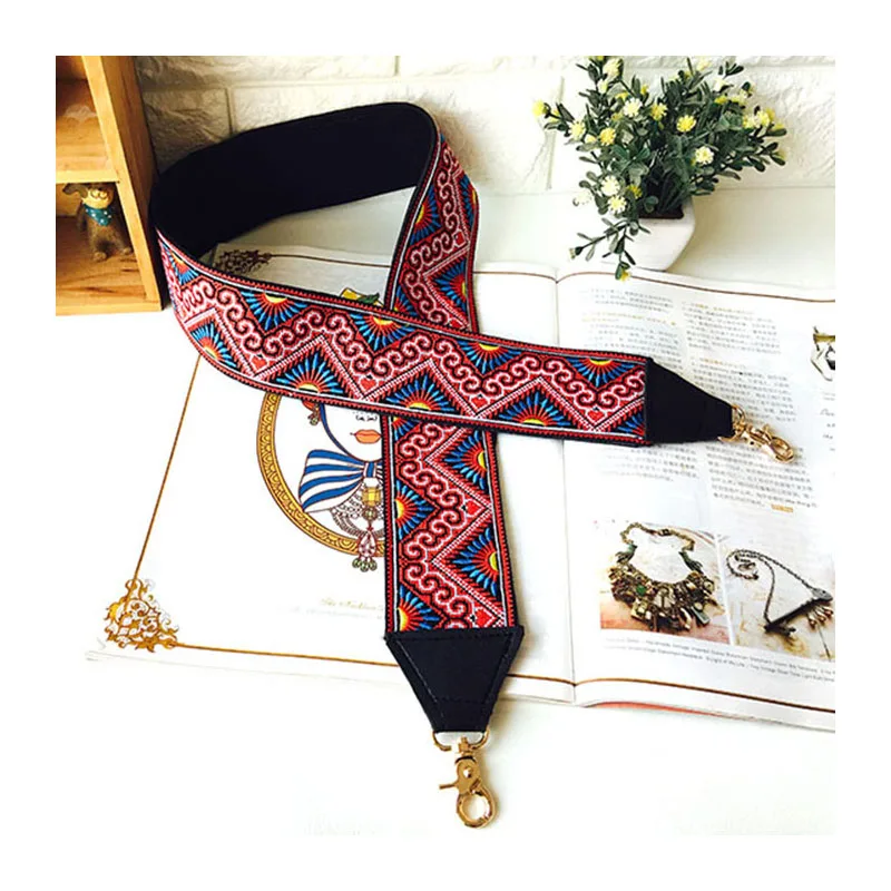 

WOONAM Bohemian Artistic Pure Handcrafted 110cm Length Canvas Bag' Shoulder Strap WB478
