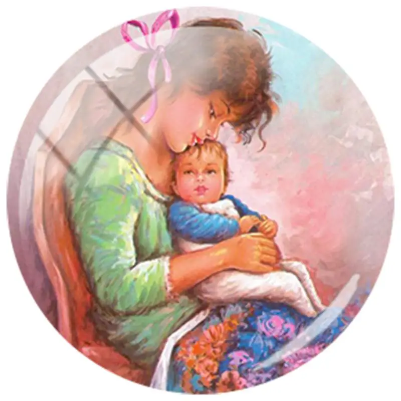 MM228 TAFREE Винтаж мать и ребенок дети искусства Paiting 25 мм круглый стеклянный кабошон купол DIY Камея Подвеска Настройки ювелирных изделий - Цвет: MM228