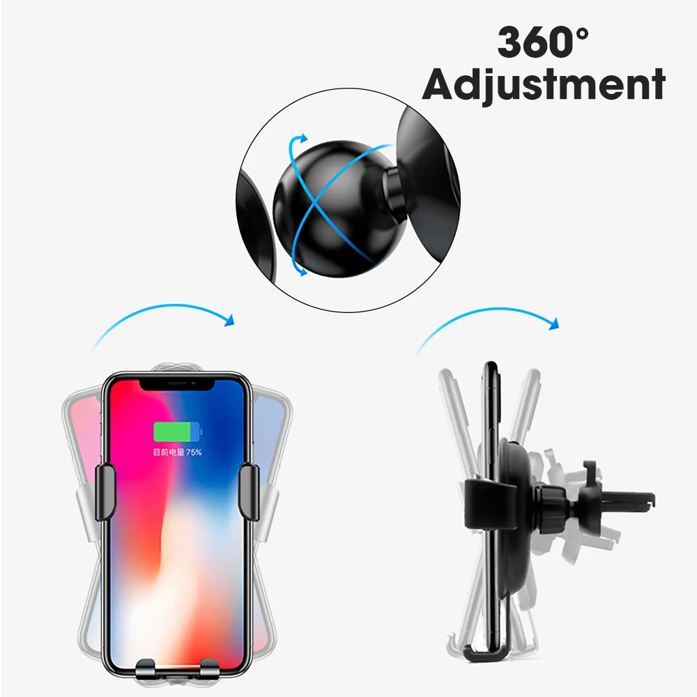 Беспроводное Автомобильное зарядное устройство FDGAO 10 Вт для iPhone 8 X XR XS Max Samsung S10 S9