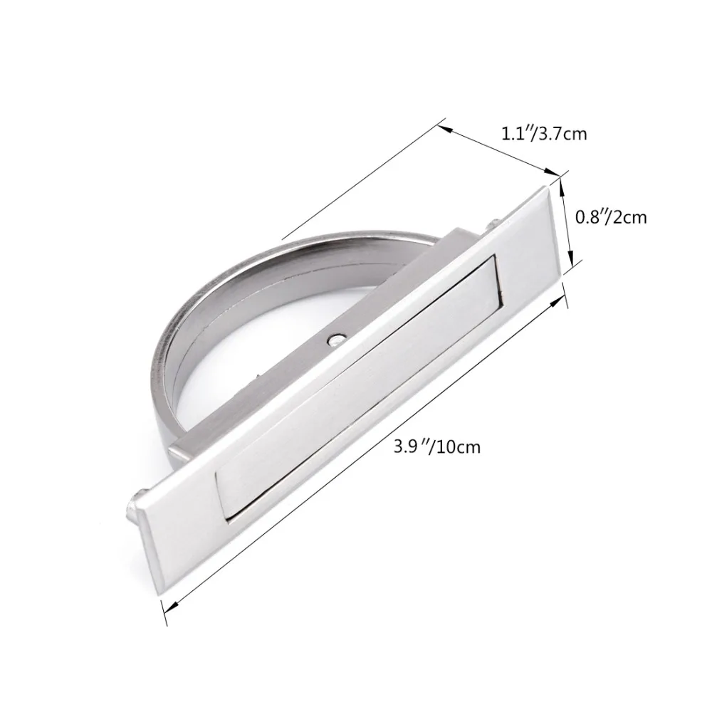 Полукруговые скрытые встраиваемые дверные ручки для шкафа напольные темные