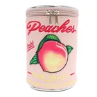 Косметический чехол с вышивкой персикового цвета с ручкой и подставкой, косметичка персикового цвета, креативный цилиндрический органайзер для хранения туалетных принадлежностей