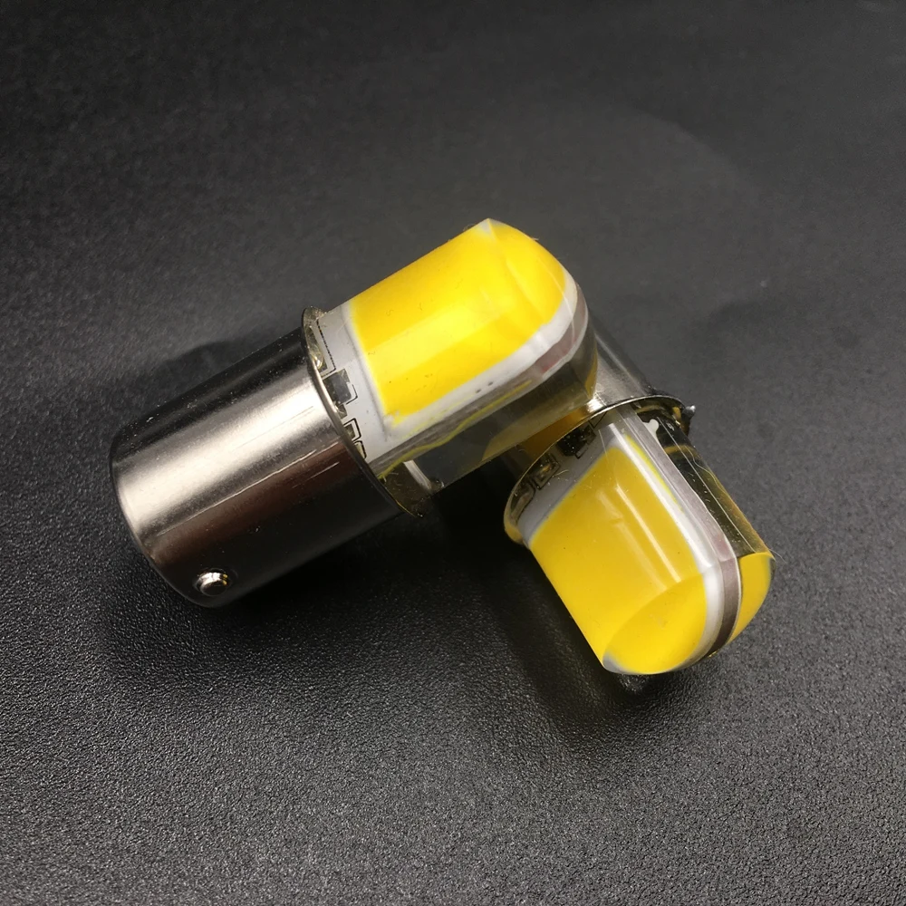 2X 1156 Авто P21W BA15S BAU15S светодиодный светильник для автомобиля COB Поворотная