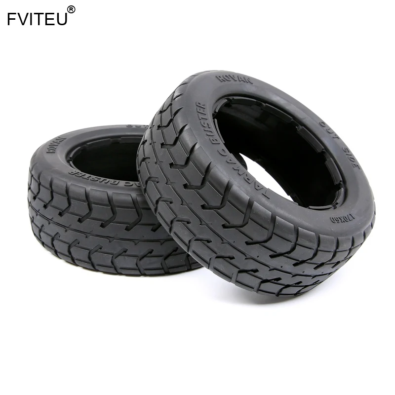 

FVITEU Thicker Tarmac Buster On Road Tires(Front) For 1/5 HPI Baja 5B SS Rovan King Motor