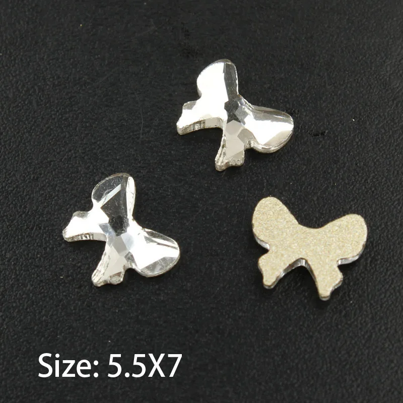 Butterfly 5.5X7mm Горячая Распродажа украшение для ногтей ювелирное изделие на ногти стразы кристаллы дизайн ногтей искусство стразы 34 стили Необычные хрустальные камни 30/100 шт для 3D нейл-арта украшения - Цвет: Butterfly 5.5X7mm