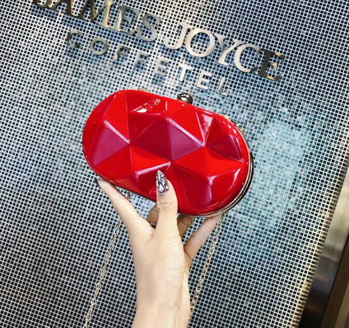 Красный Brightl женский вечерний кошелек металлический Minaudiere сумочка свадебная