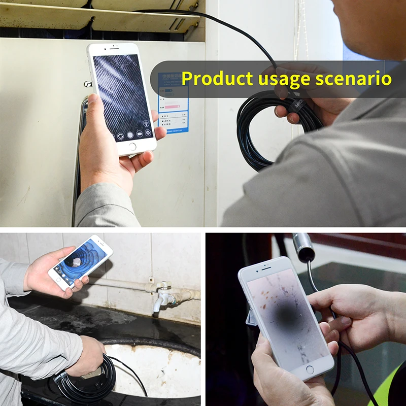 Spetu автофокусом 2MP CMOS 1080 P HD Водонепроницаемый Wi-Fi трубы телефото эндоскопа мини бороскоп камера для осмотра внутренней поверхности для IOS/Android