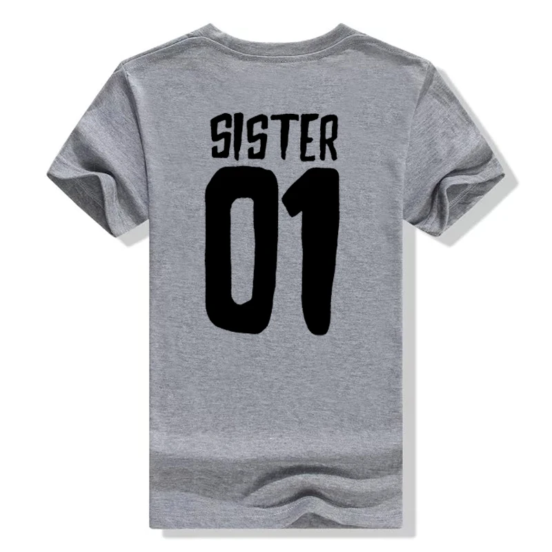 Женская модная летняя футболка SISTER 01 02 хлопковая с коротким рукавом для лучших