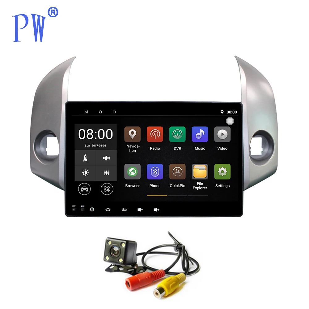 Android 7 1/8 0 Автомобильный мультимедийный радио плеер GPS Navi для Toyota RAV4 RAV 4 2006 2012