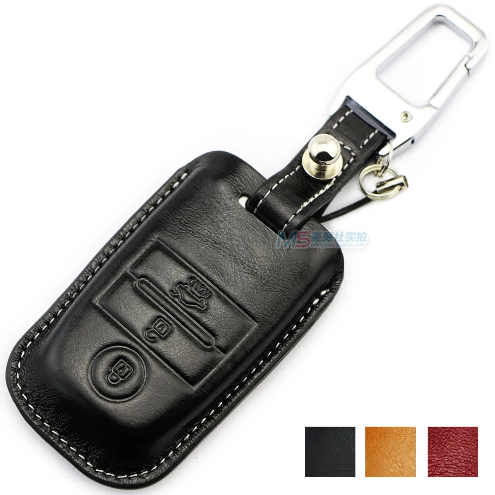 

Muticolor Genuine Leather Car Key case fob cover for KIA K3 K3S K4 K5 KX3 SPORTAGE CARENS SHUMA SORENTO car accessories keychain