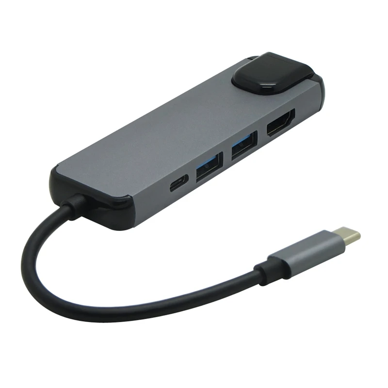 5 в 1 USB 3 USB-C Type C концентратор с HDMI 4K HD 1000M Rj45 Lan адаптер 0 PD зарядный для Macbook Pro |