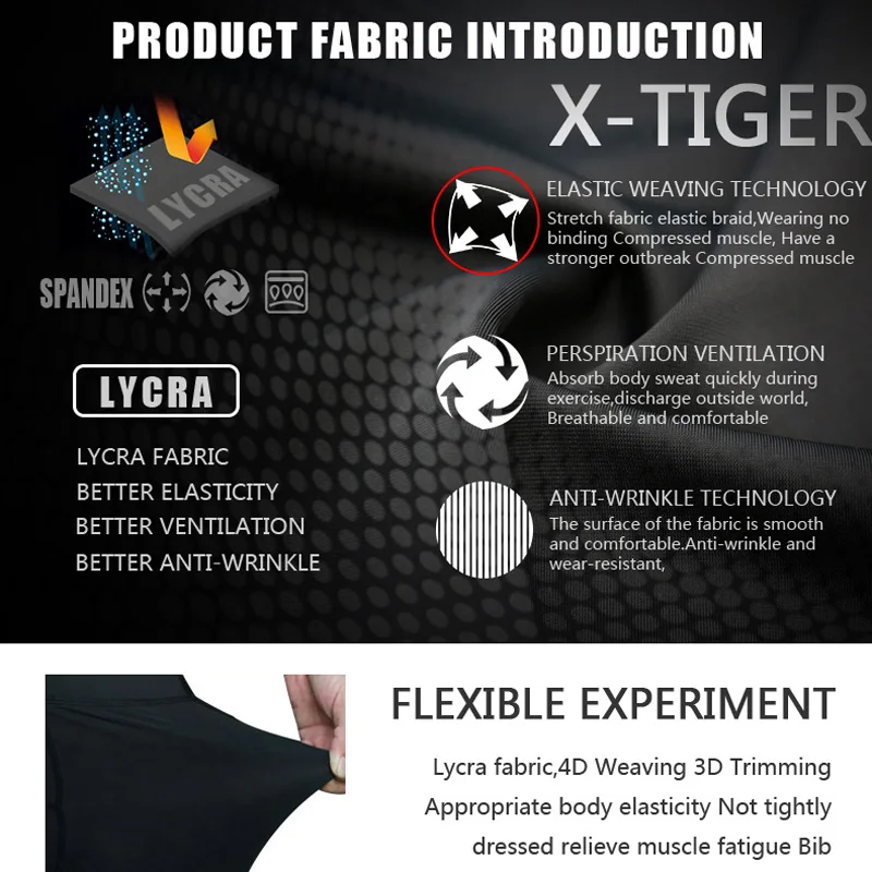 X Tiger Pro велосипедные шорты с 8 см италианскими захватами легкие ударопрочные для