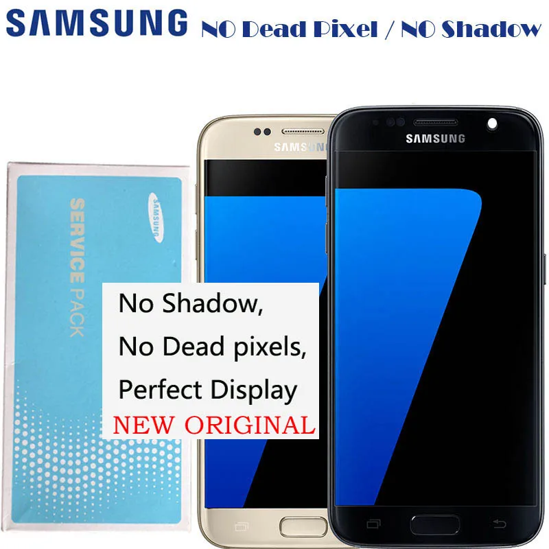 5,1 ''Супер Amoled ЖК-дисплей с рамкой сенсорный экран дигитайзер для samsung Galaxy S7 G930 G930A G930F SM-G930F