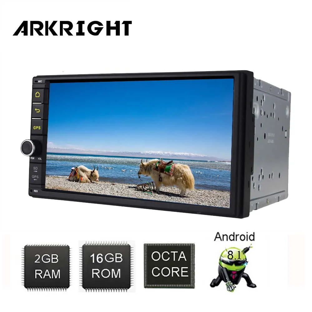 ARKRIGHT 7 &quot2 Din головное устройство Android 8 1 Авто плеер/автомобильный стерео/gps