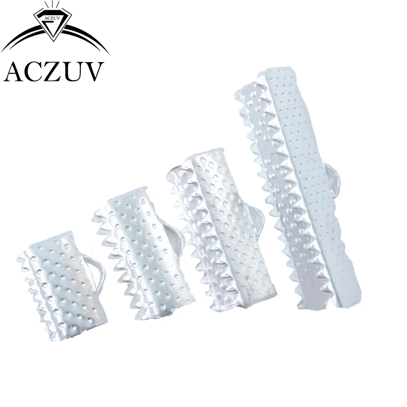 500 шт./лот крепежные детали для лент плоские крышки застежки кожаные зажимы шнура