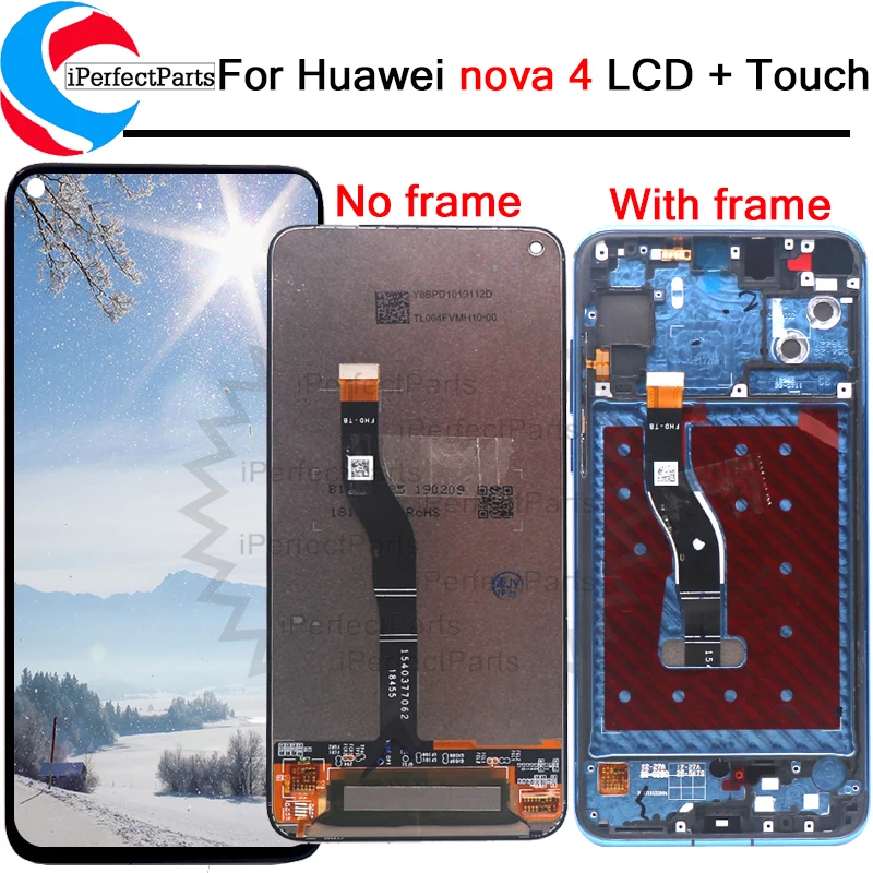 Для Huawei Nova 4 ЖК дисплей экран сенсорная панель дигитайзер в сборе запасная деталь