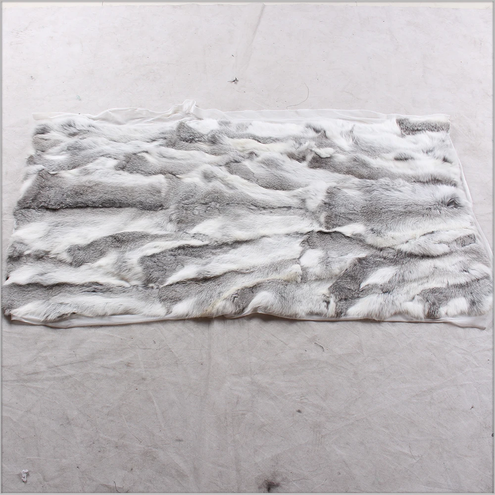 Натуральная кроличья меховая шкура/натуральная серая пластина из кроличьей